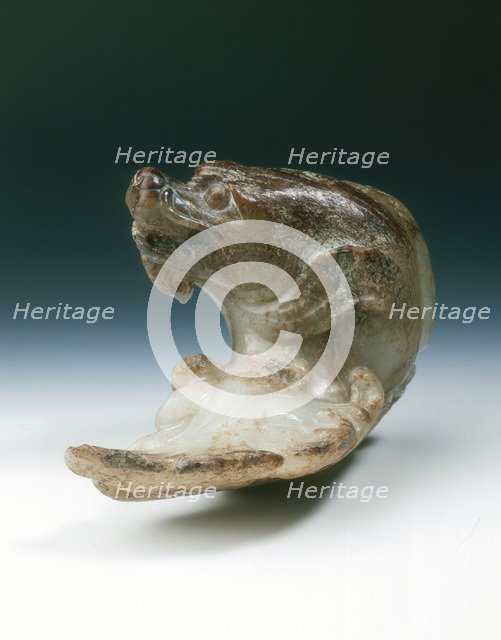 Jade dragon-headed carp rising from waves, Ming dynasty, China, probably 16th century. Artist: Unknown