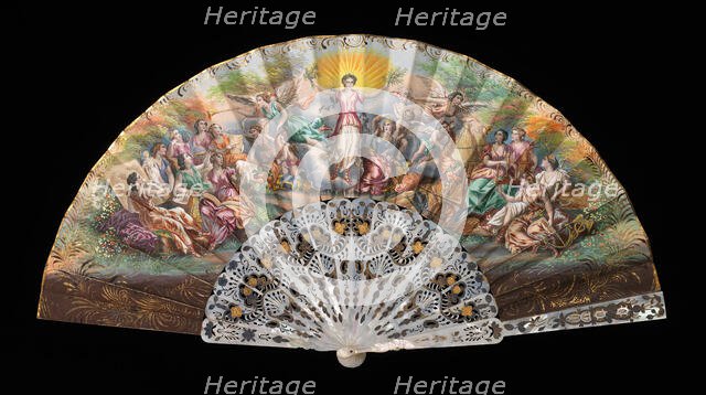 Fan, European, 1855-65. Creator: Unknown.