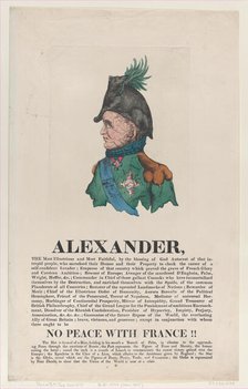 Alexander, April 1814., April 1814. Creator: Thomas Rowlandson.