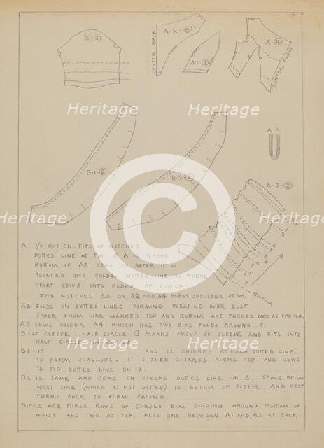 Description of a Wedding Dress, c. 1936. Creator: Margaret Concha.