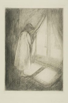 The Girl at the Window, 1894. Creator: Edvard Munch.