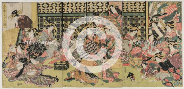 A Picture of the Viewing in the Pleasure Quarters, 1810s. Creator: Kikugawa Eizan (Japanese, 1787-1867).