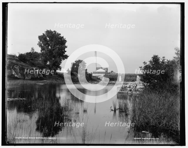 Root River rapids, Racine, Wis., between 1880 and 1899. Creator: Unknown.