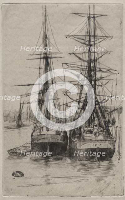 The Two Ships. Creator: James McNeill Whistler (American, 1834-1903).