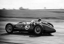 1953 BRM V16 driven by Fangio at Silverstone. Creator: Unknown.