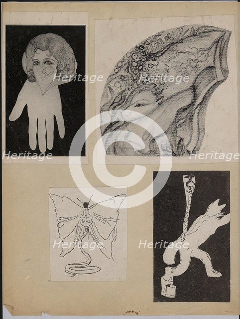 Prints of Nadja's (Léona Delcourt) drawings. Artist: Delcourt (Nadja), Léona (1902-1941)