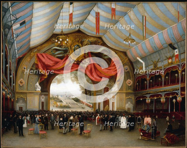 Performance of the "Triumphal Ode" to the glory of the Republic..., September 19, 1889. Creator: Lavialle de Lameillere.