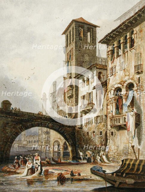 Verona, between 1836 and 1837. Creator: George Baxter.