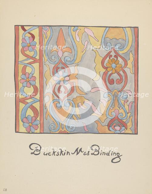 Plate 48: Buckskin Design: From Portfolio "Spanish Colonial Designs of New Mexico", 1935/1942. Creator: Unknown.