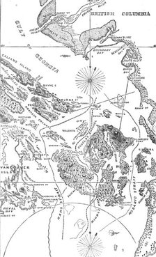 Map of the San Juan Archipelago, with the disputed channel and boundary, 1872. Creator: Unknown.