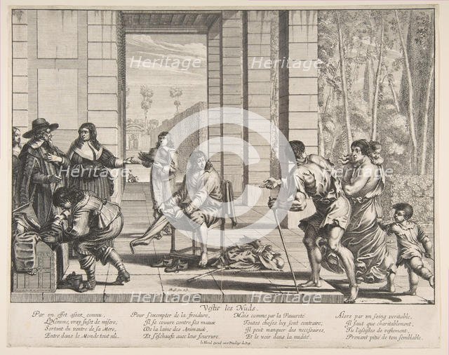 Clothing Beggars, 1635. Creator: Abraham Bosse.