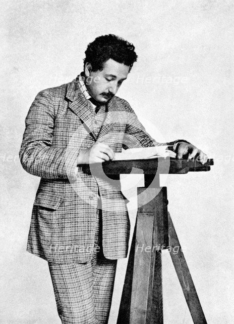 Albert Einstein (1879-1955), German-Swiss mathematician and theoretical physicist, 1905. Artist: Unknown