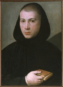 Portrait of a young Benedictine monk, First Half of 16th cen.. Creator: Caroto, Giovan Francesco (c. 1480-1555).