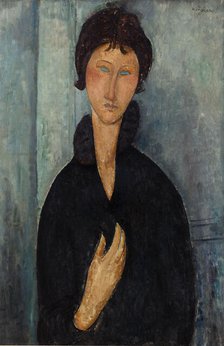 Woman with blue eyes, c1918. Creator: Amadeo Modigliani.