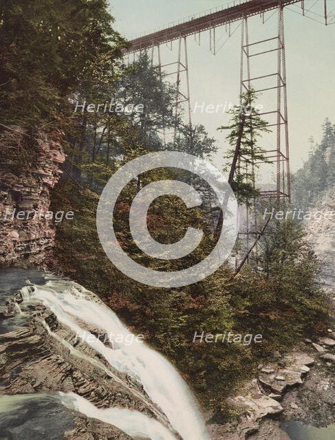 Shawmut Bridge, Stony Brook glen, Dansville, N.Y., c1900. Creator: Unknown.