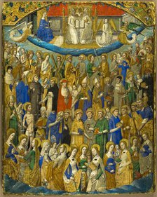 The Trinity and Saints in Paradise, or La Cour Céleste from a volume of "La Cité..., mid 15th cent. Creator: Unknown.