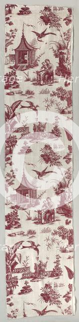 Copperplate-Printed Cotton, 1700s. Creator: Unknown.