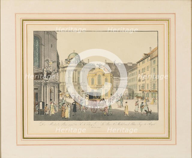 The Saint Michael Square in Vienna, Early 19th cen.. Creator: Postl, Karel (1769-1818).