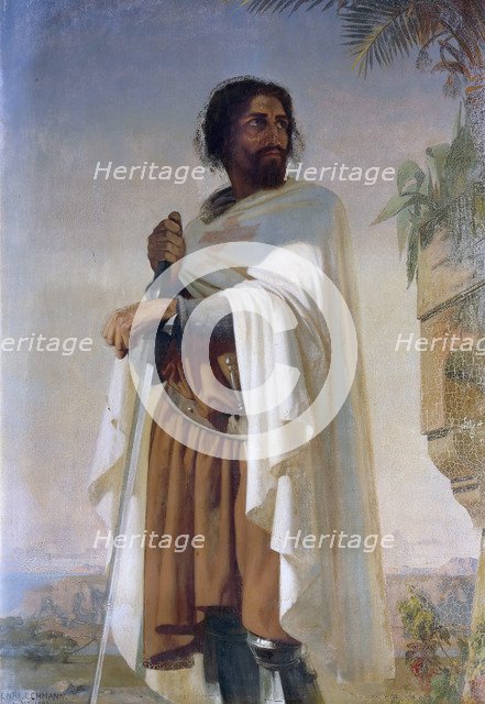 Hugues de Payens, Grand Master of the Knights Templar. Artist: Lehmann, Henri (1814-1882)