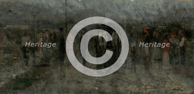 Gloomy Fair I. (Outcasts), 1880 - 1885. Creator: Ladislav Mednyanszky.