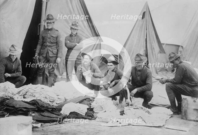 Soldiers at Camp Cotton, Texas border, between c1910 and c1915. Creator: Bain News Service.