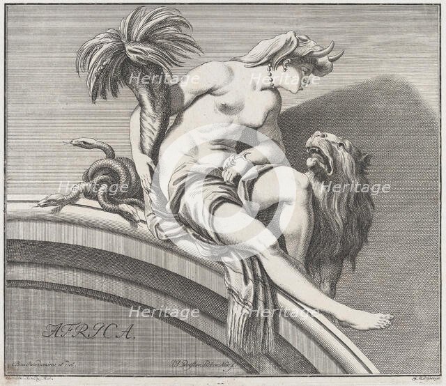 Africa, 1732. Creator: Johann Justin Preissler.
