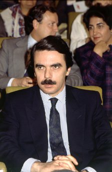 José María Aznar (1953 -) President of the government of Spain and Partido Popular politician, ph…