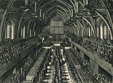 'The Coronation Dinner of James II in Westminster Hall', 1685, (1947).  Creator: Samuel Moore.
