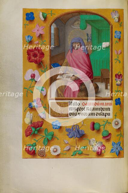 Saint Mark; Spinola Hours, about 1510-1520. Creator: Workshop of Master of the First Prayer Book of Maximilian.