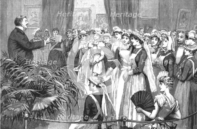 ''Conversazione of the British Nurses Association at the Grosvenor Gallery, Bond Street; Mr. Corney  Creator: Unknown.