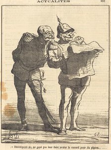 Décidément on ne peut pas..., 1870. Creator: Honore Daumier.