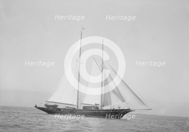 The schooner 'Amaryllis', 1933. Creator: Kirk & Sons of Cowes.