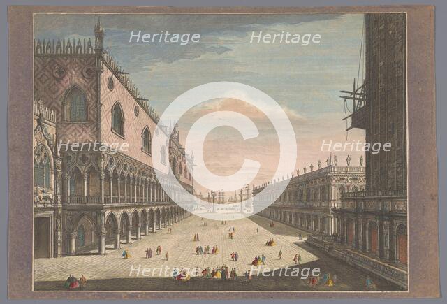 View of San Marco Square in Venice, 1745. Creator: Thomas Bowles.