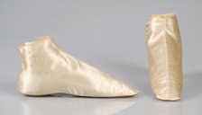 Wedding boots, probably French, 1854. Creator: Unknown.