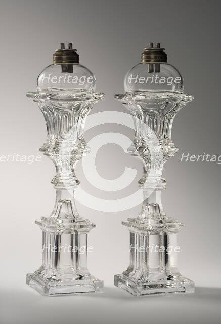 Pair Of Lamps, c1835-50. Creator: Unknown.