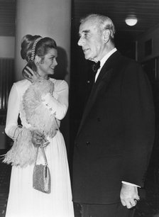 Princess Grace and Earl Mountbatten, Royal Festival Hall, London, 1970. Artist: Unknown
