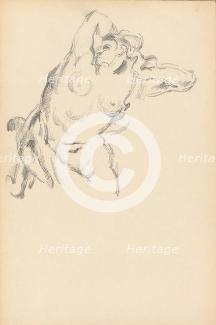 Study of the Allegorical Figure Bellona in Rubens' "The Apotheosis of Henri IV", 1883/1886. Creator: Paul Cezanne.