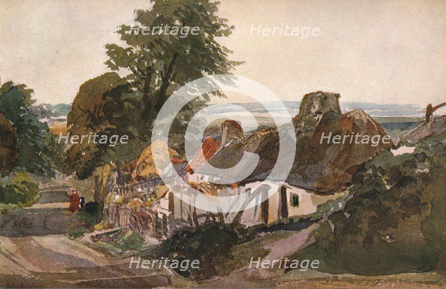 'A Lane With Cottages', c1820. Creator: Peter de Wint.