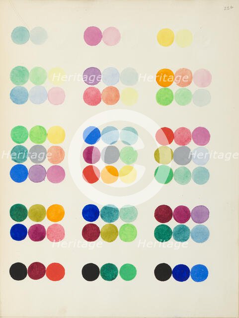 Coloured Plate representing sections at right angles with the secondary axes, 1868.  Creator: William Benson.