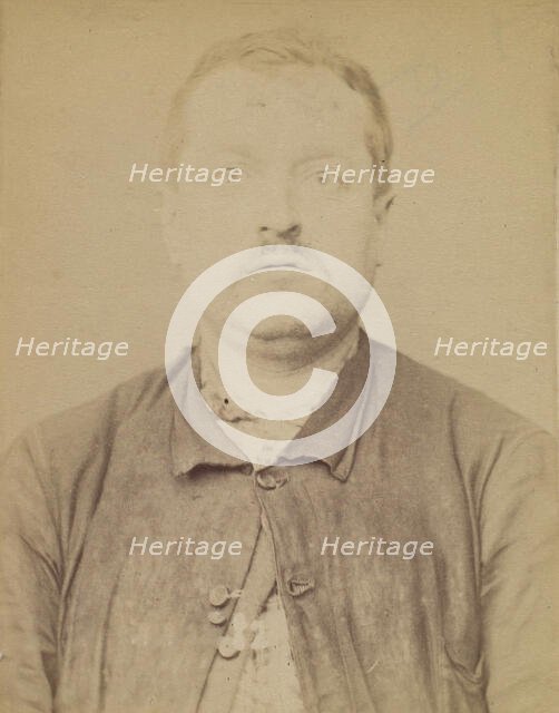 D'Auby. Henri. 48 (ou 49) ans, né à Montmédy (Meuse). Menuisier. Anarchiste. 28/2/94., 1894. Creator: Alphonse Bertillon.