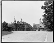 Forest Hills Cemetery, Boston, main entrance, between 1890 and 1901. Creator: Unknown.
