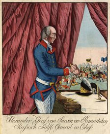 Field Marshal Generalissimo Prince Alexander Suvorov (1729-1800), c. 1790. Creator: Loeschenkohl, Johann Hieronymus (1753-1807).