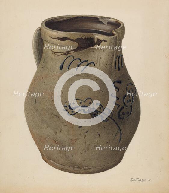 Pitcher, c. 1940. Creator: John Tarantino.