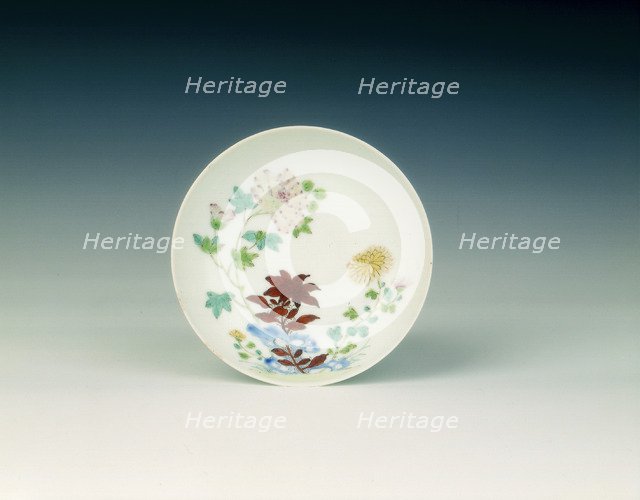 Famille rose saucer, Qing dynasty, China, c1730-1750. Artist: Unknown