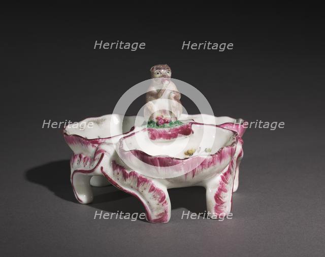 Triple Salt Cellar, c. 1765. Creator: Mennecy Factory (French).