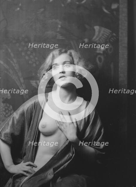 Miss Diane Hubert, portrait photograph, 1927 June 26. Creator: Arnold Genthe.