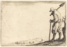 Peasant with Shovel on His Shoulder, c. 1622. Creator: Jacques Callot.