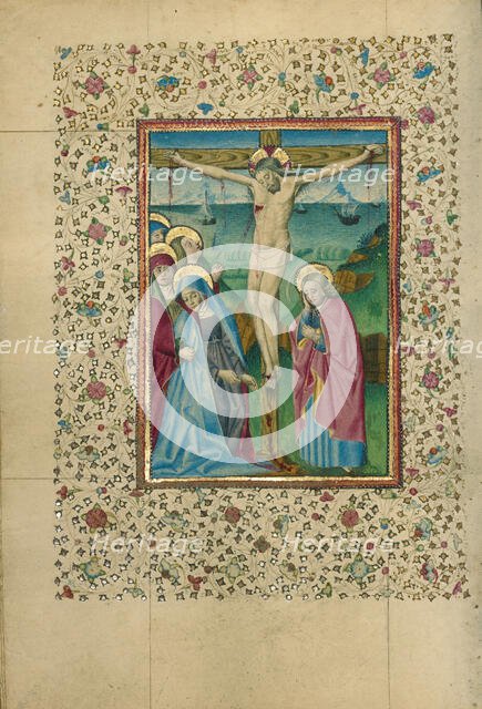 The Crucifixion; Book of Hours, about 1460. Creator: Unknown.