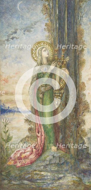 Saint Cecilia, ca. 1890-95. Creator: Gustave Moreau.