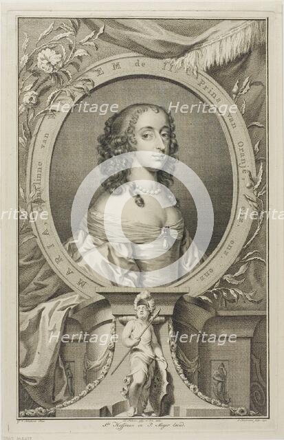 Maria, Wife of Willem II of Orange, n.d. Creator: Jacobus Houbraken.